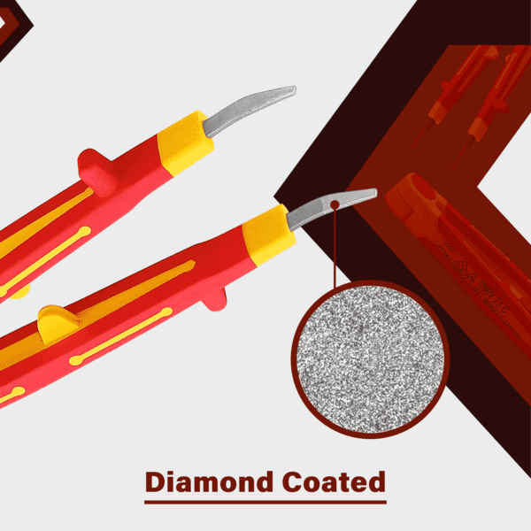 VDE Insulation 1000V Electrical Safety Precision Tweezers MACFIX
