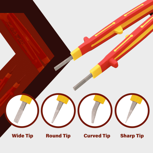 VDE Insulation 1000V Electrical Safety Precision Tweezers MACFIX